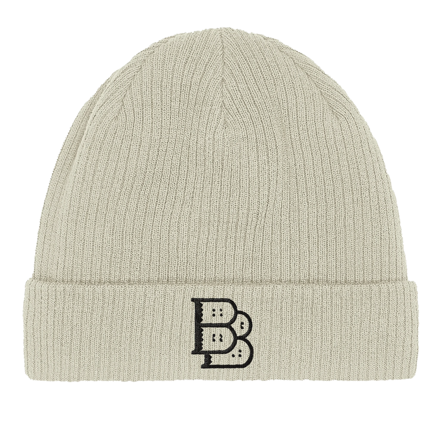Organic Cotton Beanie Black Logo
