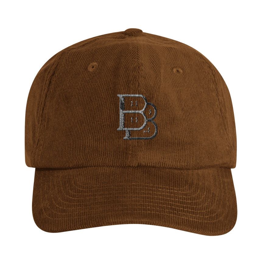 Heritage Courdroy Dad Hat White Logo